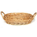 Oval Wicker Gift Baskets (19"x15 1/2"x4"x6 1/2")